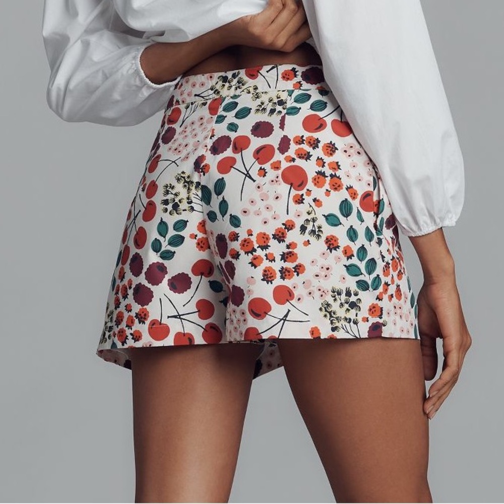 NWT Anthropologie “Maeve” pleated poplin shorts size 14 - Picture 8 of 15
